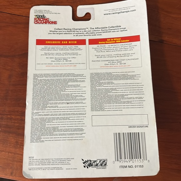 Racing Champions NASCAR 50th Anniversary #42 BellSouth 1:64 Diecast Car NIB - Picture 3 of 3